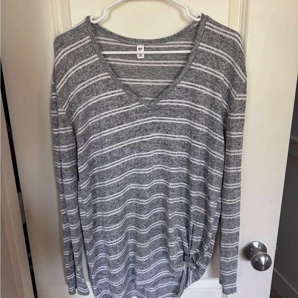 BP Gray Long Sleeve Relaxed T-Shirt
